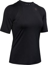 Under Armour Rush SS Chemise de sport pour femme - Taille S - Noir