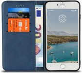 Casecentive Leren Wallet case - Portemonnee hoesje - iPhone 7 / 8 Plus blauw