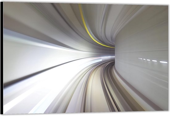 Dibond -Abstracte Tunnel- Foto op Aluminium (Wanddecoratie van metaal)