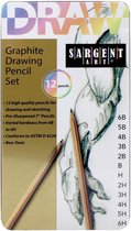 Sargent Art - Tekenpotloden in 12 hardheden - blik 12 stuks