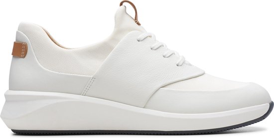 vlam Sjah evolutie Clarks Un Rio Lace Dames Sneakers - White Leather - Maat 39.5 | bol.com