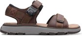 Clarks Un Trek Part Heren Sandalen - Dark Tan Lea - Maat 46