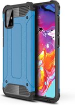 Samsung galaxy A71 silicone TPU hybride blauw hoesje case