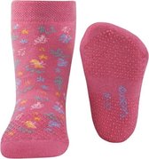 Ewers antislip sokken Krabbelfix bloemen roze