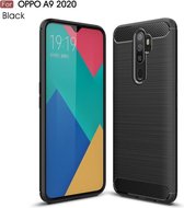 Oppo A9 2020 / A11x Carbone Brushed Tpu Zwart Cover Case Hoesje CBL