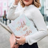 Notitieboek wereldkaart A4 - World Explorer. Sass &belle