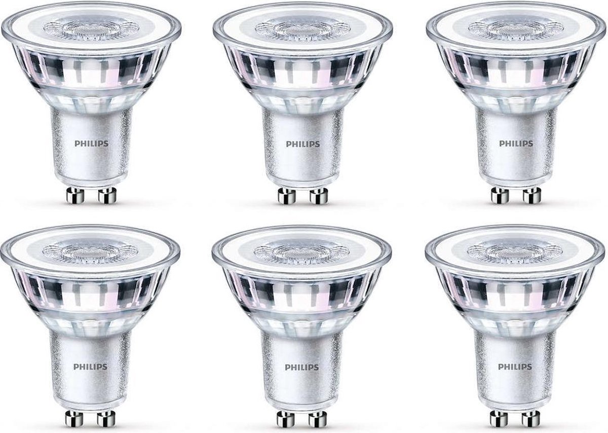 6 stuks Philips LEDClassic GU10 3.8W/927 Warmglow