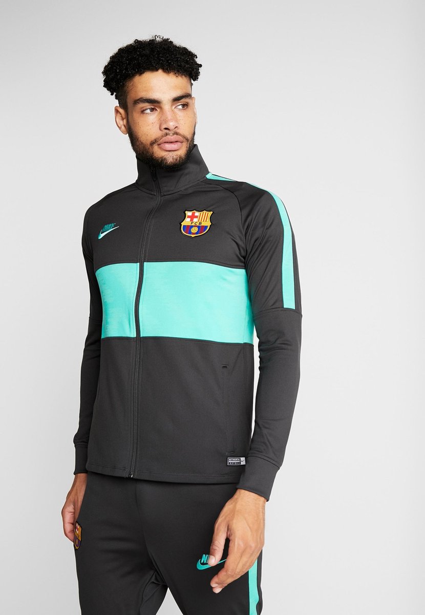 Nike FC Barcelona trainingspak 2019/2020 heren antraciet/turquoise | bol.com