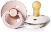 Bibs Fopspenen 0 6 maanden set 2 stuks (Blush&White) Maat 1 tutjes