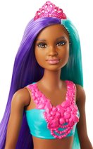 Barbie Dreamtopia Zeemeermin met blauwgroen en paars haar - Barbiepop