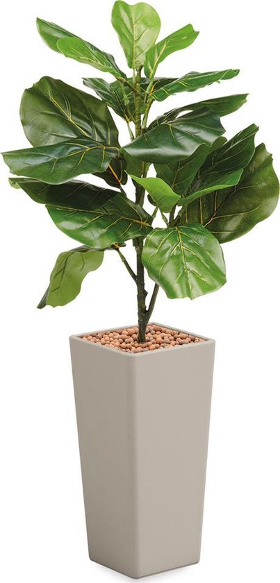 HTT - Kunstplant Ficus Lyrata in Clou vierkant taupe H115 cm