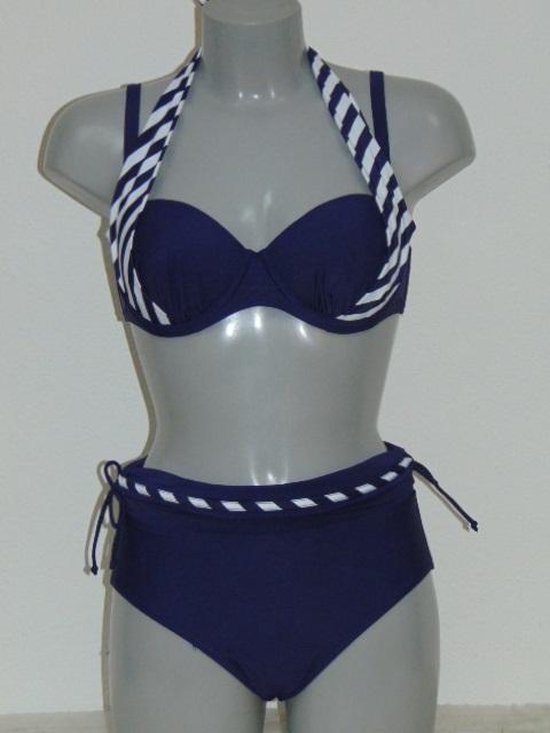 Lentiggini Stripe Marine Blauw - Bikini Maat: 70E