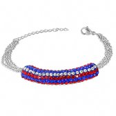 Montebello Armband Aina Red - 316L Staal - Shamballa - 17+4cm