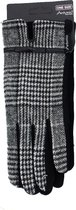 Handschoenen dames - geruit grijs - One size