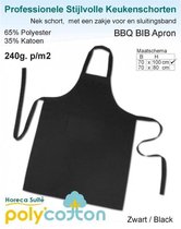 Keukenschorten BBQ BIB Apron - Zwart 70x100 cm