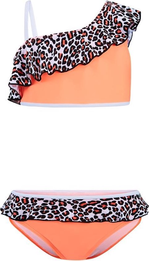 Versterker lening Encommium Retour Jeans Meisjes Bikini / Badpak - Neon coral - Maat 6 | bol.com