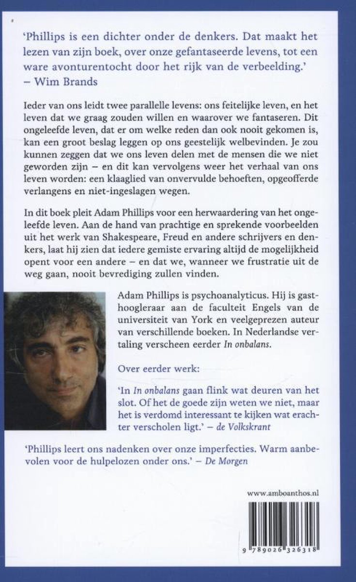 Het ongeleefde leven - back cover