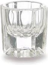 Dappendish (zeshoekig) - glas - voor het mengen van vloeistoffen en nagelproducten - zowel voor de professionele nagelstyliste als voor thuis