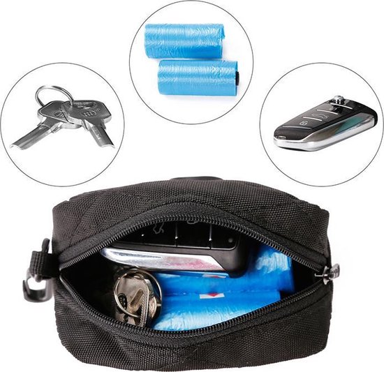 STUCH Poepzakdispenser voor honden, waterdicht, met linnen clip, houder