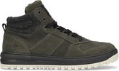 Manfield - Heren - Donkergroene hoge sneakers met imitatiewol - Maat 44