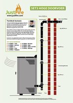 JustFire TWIST-LOCK DUBBELWANDIG SET 3 HOGE DOORVOER