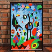 Canvas Schilderij * Joan Miro The Garden 1925 * - Modern Abstract - kleur - 70 x 100 cm