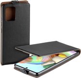 Samsung Galaxy A71 hoesje - PU Leder Flip Case hoesje Zwart