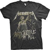 Metallica - Justice Vintage Heren T-shirt - S - Zwart