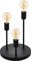 EGLO Wilmcote Tafellamp - 3 lichts - h 28cm. - E27 - Zwart