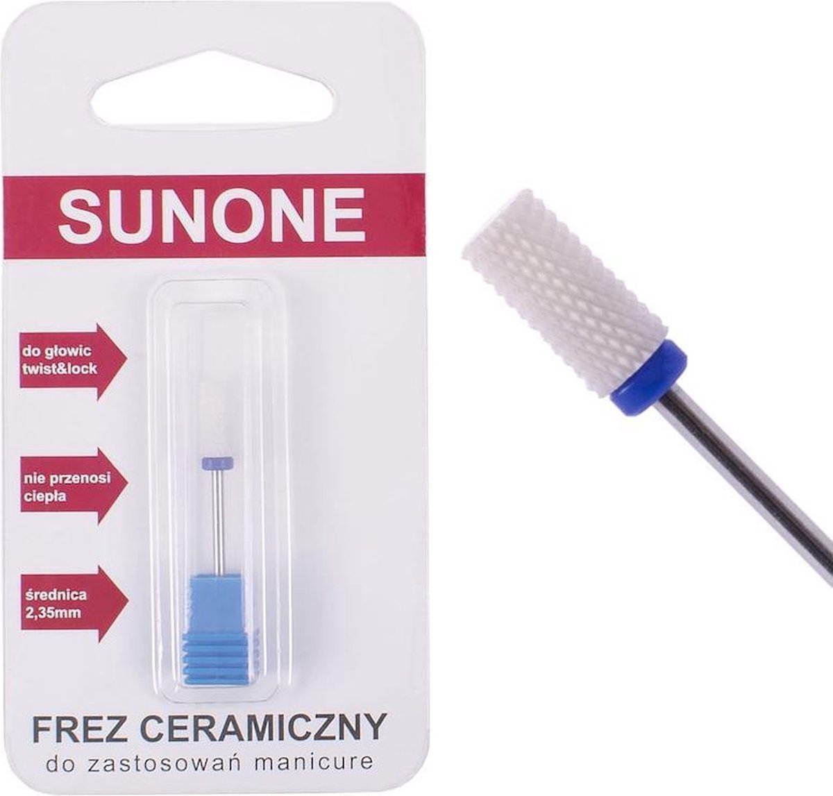 Sunone Keramische medium snijrol voor manicure en pedicure - blauw