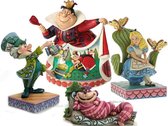 Set van 4 Jim Shore Disney Traditions beelden uit de Alice in Wonderland film