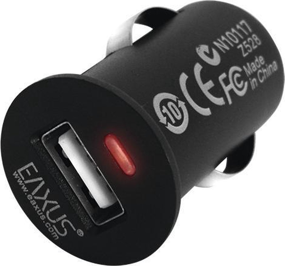Eaxus USB-oplader voor in de auto met een laadstroom van 1000 mAh