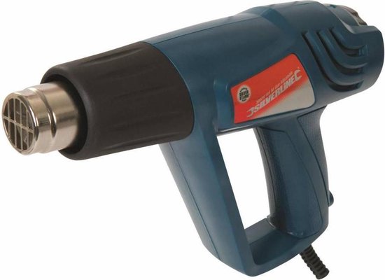 FixedbyU Elektrisch heteluchtpistool met lcd-display, heteluchtföhn, temperatuur en luchtstroom instelbaar van 60-600 °C, 2000 watt, standfunctie, uitgebreide mondstukaccessoires en koffer