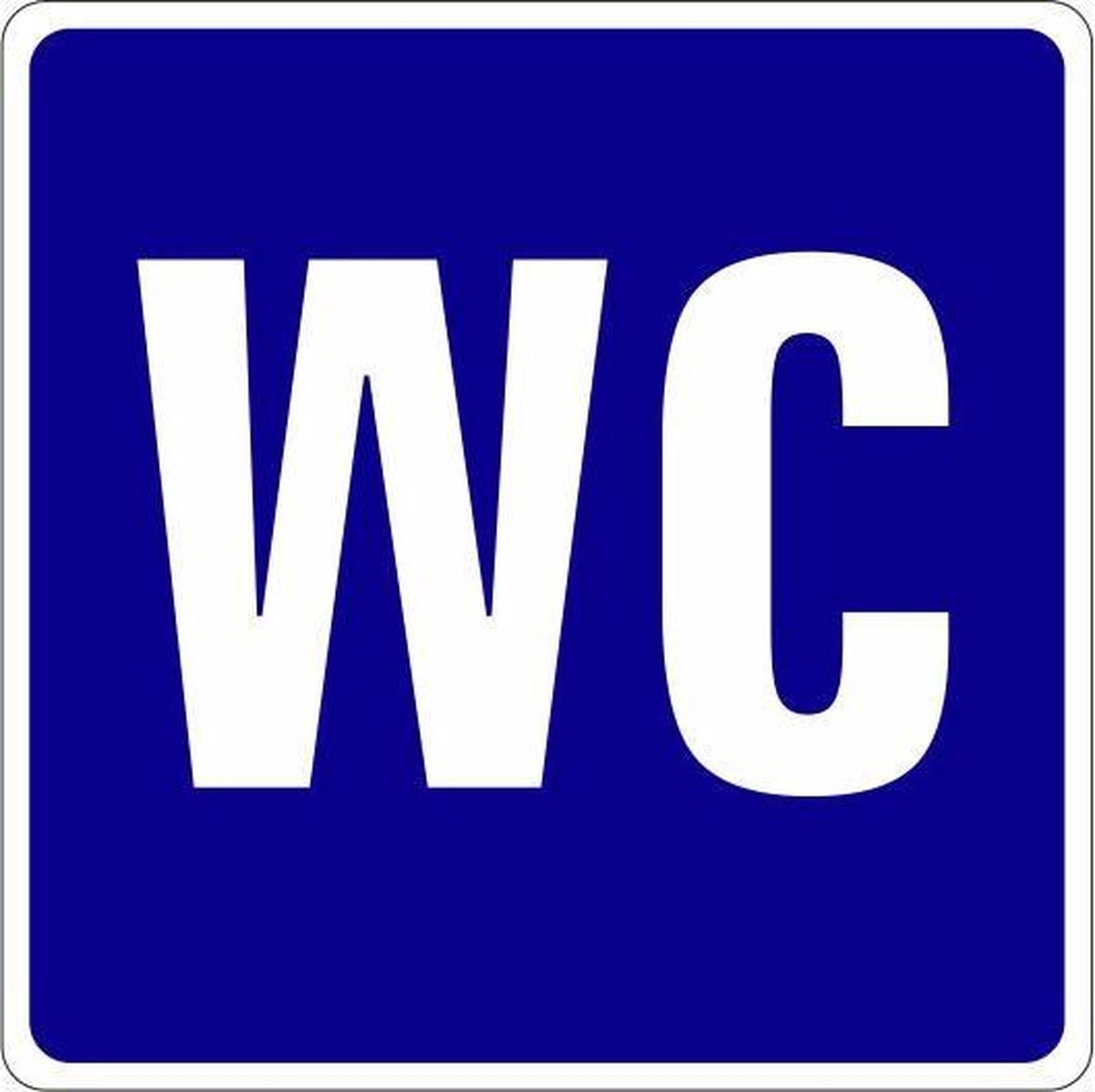 2x Pictogram Sticker WC 20 cm