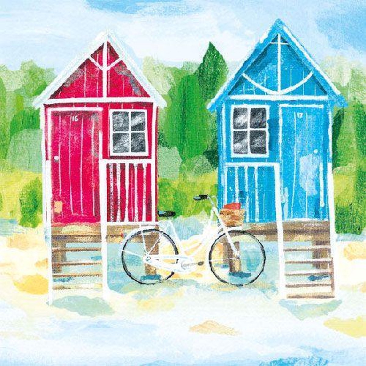Servet strandhuisje