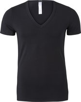 HOM Smart Cotton Tee-Shirt V Neck - zwart -  Maat L