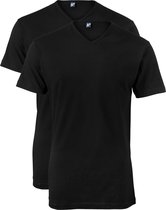 Alan Red stretch T-shirts Oklahoma (2-pack) - V-hals - zwart -  Maat XXL