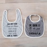 Hedendaags bol.com | Set van 2 Baby slabbetje cadeau tekst zwangerschap AI-54
