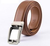 Heren Leder Riem Automatische Gesp -SNEL KLIK -CAMEL