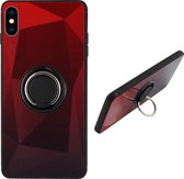 Backcover Ring Aurora voor Apple iPhone Xs Rood Zwart