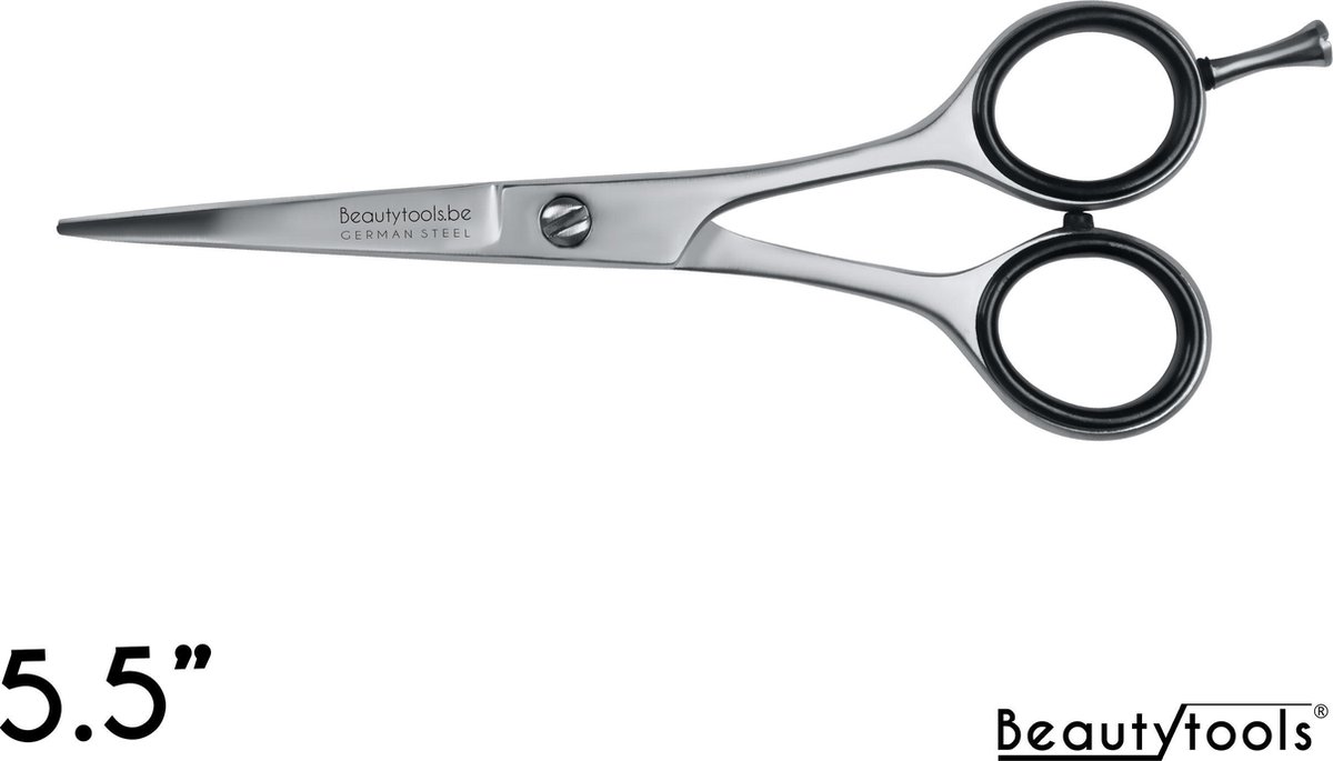 BeautyTools SILVER LINE Kappersschaar / Knipschaar Rechtshandig voor Dik Haar - Silver StarterCut (5.5 Inch) - (RS-1659)