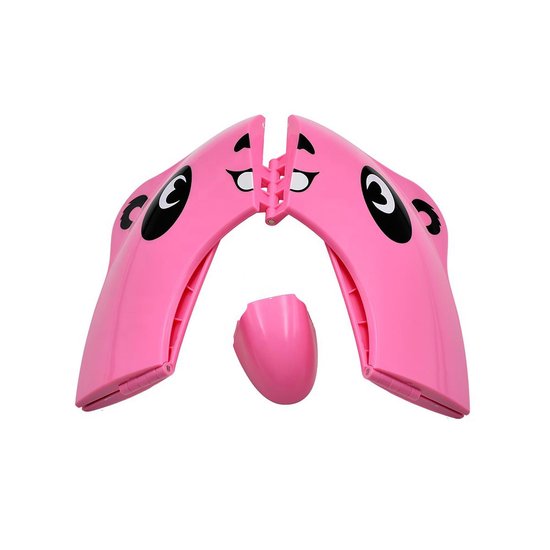 Kabor WC Bril Verkleiner Roze met Pandaprint met roze Wasbare Zak- Toilettrainer kind- Opvouwbare Toilet Zitje - Peuter WC Bril - Uitgeklapt 36 x 18 cm van Kabor — afbeelding 2