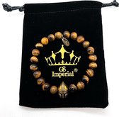 GS Imperial® | Kralen Armband Heren | Romeinse Helm Armband | Armband Mannen | Heren Armband | Tijgeroog Armband
