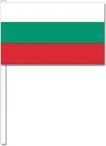 50 Bulgaarse zwaaivlaggetjes 12 x 24 cm