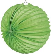 5x Lampionnen lichtgroen 22 cm
