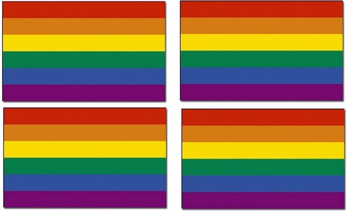 4x Regenboog Vlag 90 X 150 Cm Gaypride Vlag Bol Com