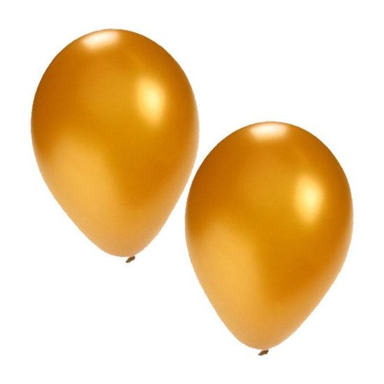 Helium tank met 50 gouden ballonnen - Goudkleurig - Heliumgas met ballonnen voor een thema feest - Shoppartners