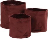Plantenzak - Romy Pot Paars Set Van 3 - H17xd18cm