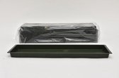 Waterschotels / Onderschalen - Pak á 10 Double Brick Tray Green 50x12cm