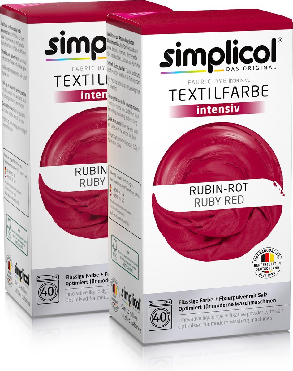 Simplicol Expert - Teinture Textile Pour Machine à Laver - Couleur Orange India - Redonne Vie Aux Vêtements
